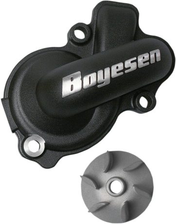 WATER PUMP COVER & IMPELLER KIT SUPERCOOLER ALUMINUM BLACK