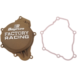 IGNITION COVER FACTORY RACING  ALUMINUM REPLACEMENT POWDER-COATED NATURAL