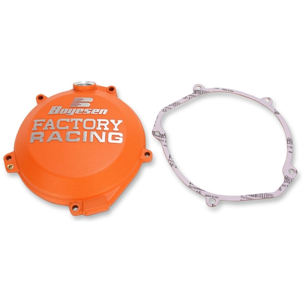 CLUTCH COVER FACTORY RACING  ALUMINUM CUSTOM REPLACEMENT POWDER-COATED ORANGE
