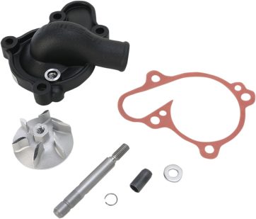WATER PUMP COVER & IMPELLER KIT SUPERCOOLER ALUMINUM SILVER