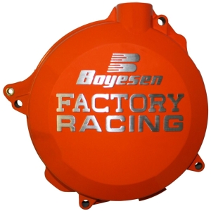 CLUTCH COVER FACTORY RACING ALUMINUM REPLACEMENT ORANGE