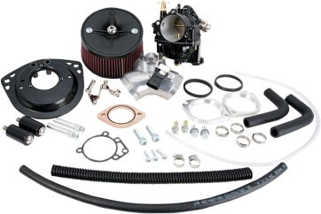 CARBURETOR KIT SUPER G W/S&S T143 LONG BLOCK ENGINE BLACK