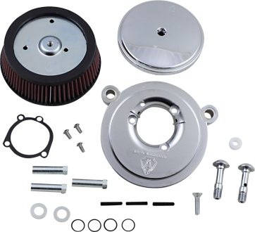 AIR FILTER KIT BIG SUCKER STAGE 1 WITH STANDARD AIR FILTER SMOOTH CHROME