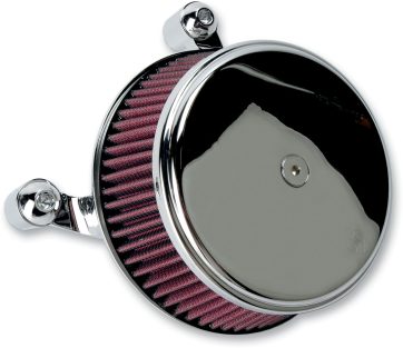 AIR FILTER KIT BIG SUCKER STAGE 1 WITH STANDARD AIR FILTER SMOOTH CHROME