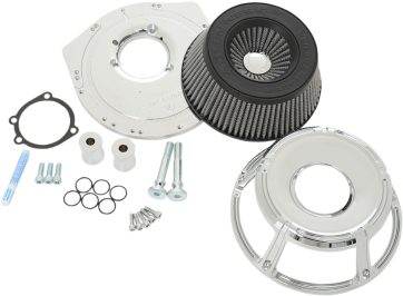 AIR CLEANER KIT INVERTED BIG SUCKER SLOT TRACK CHROME - Bild 2