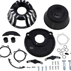 AIR CLEANER KIT INVERTED BIG SUCKER DEEP CUT BLACK