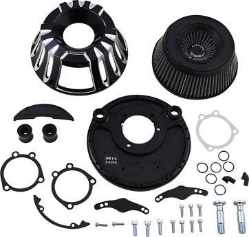AIR CLEANER KIT INVERTED BIG SUCKER DEEP CUT BLACK