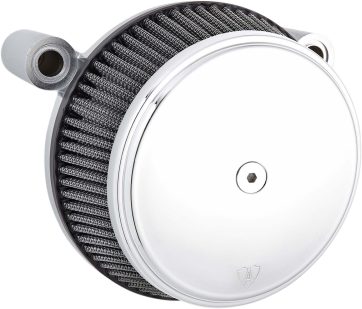 AIR FILTER KIT BIG SUCKER STAGE 1 SMOOTH WITH SYNTHETIC AIR FILTER CHROME