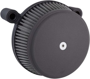 AIR FILTER KIT BIG SUCKER STAGE 1 SMOOTH WITH SYNTHETIC AIR FILTER WITH BLACK STEEL COVER