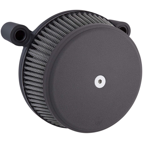 AIR FILTER KIT BIG SUCKER STAGE 1 SMOOTH WITH SYNTHETIC AIR FILTER WITH BLACK STEEL COVER