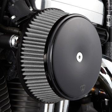 AIR FILTER KIT BIG SUCKER STAGE 1 SMOOTH WITH SYNTHETIC AIR FILTER WITH BLACK STEEL COVER - Bild 2