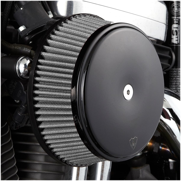 AIR FILTER KIT BIG SUCKER STAGE 1 SMOOTH WITH SYNTHETIC AIR FILTER WITH BLACK STEEL COVER - Bild 2