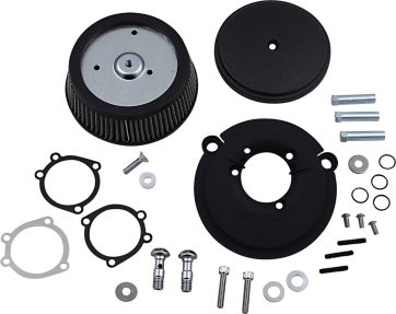 AIR FILTER KIT BIG SUCKER STAGE 1 SMOOTH WITH SYNTHETIC AIR FILTER WITH BLACK STEEL COVER - Bild 3