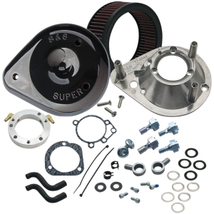 AIR CLEANER KIT CLASSIC TEARDROP FOR STOCK CARB/EFI GLOSS BLACK