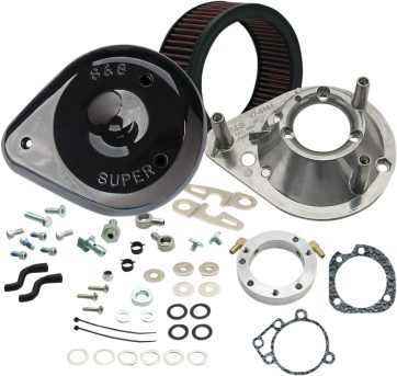 AIR CLEANER KIT CLASSIC TEARDROP FOR STOCK CARB/EFI BLACK