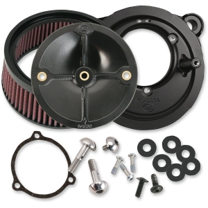 AIR CLEANER KITS STEALTH W/O COVER FOR 58MM THROTTLE HOG BODIES BLACK