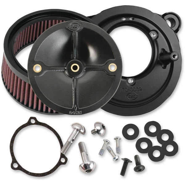 AIR CLEANER KITS STEALTH W/O COVER FOR 58MM THROTTLE HOG BODIES BLACK