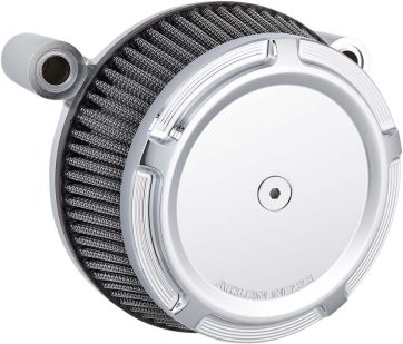 AIR FILTER KIT BIG SUCKER STAGE 1 WITH SYNTHETIC AIR FILTER BEVELED CHROME