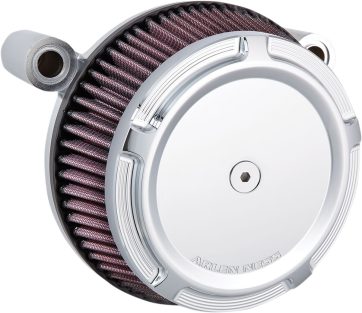 AIR FILTER KIT BIG SUCKER STAGE 1 WITH SYNTHETIC AIR FILTER BEVELED CHROME