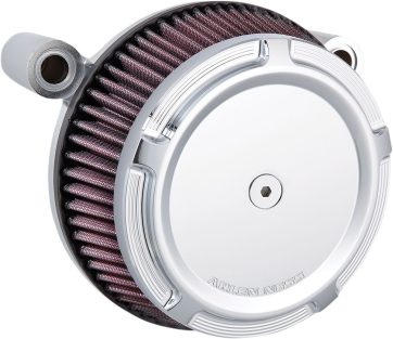 AIR FILTER KIT BIG SUCKER STAGE 1 WITH SYNTHETIC AIR FILTER BEVELED CHROME