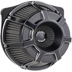 AIR CLEANER KIT INVERTED BIG SUCKER BEVELED BLACK