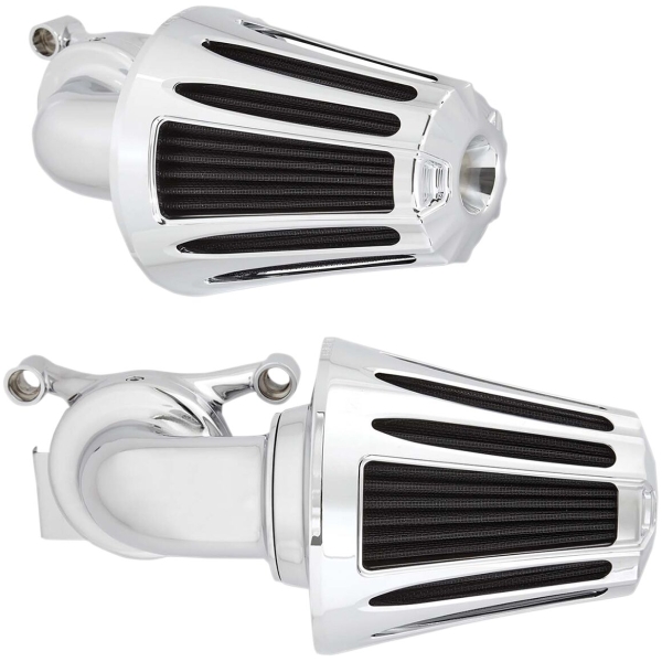 AIR CLEANER KIT MONSTER SUCKER WITH COVER DEEP CUT CHROME - Bild 3