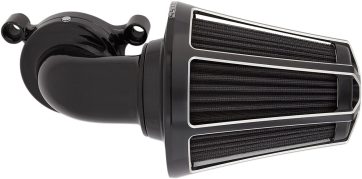 AIR CLEANER KIT MONSTER SUCKER WITH COVER BEVELED BLACK