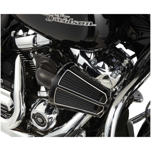 AIR CLEANER KIT MONSTER SUCKER WITH COVER BEVELED BLACK - Bild 2
