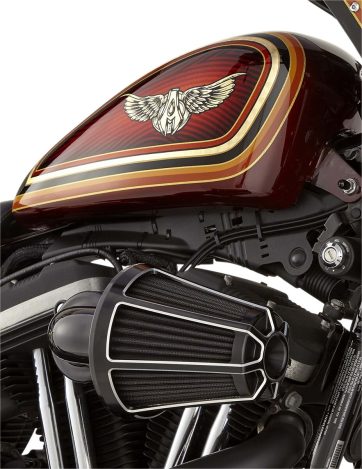 AIR CLEANER KIT MONSTER SUCKER WITH COVER BEVELED BLACK - Bild 5