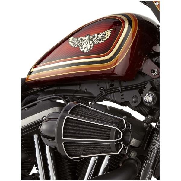 AIR CLEANER KIT MONSTER SUCKER WITH COVER BEVELED BLACK - Bild 5