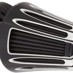 AIR CLEANER KIT MONSTER SUCKER WITH COVER DEEP CUT BLACK