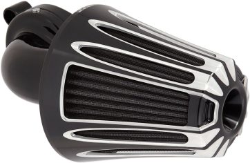 AIR CLEANER KIT MONSTER SUCKER WITH COVER DEEP CUT BLACK