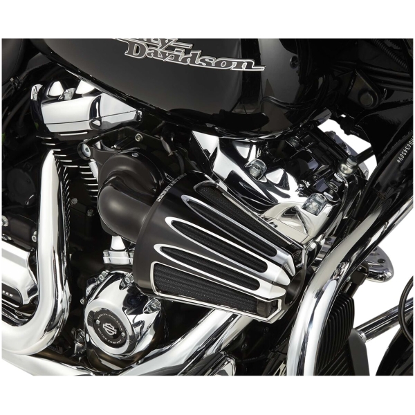 AIR CLEANER KIT MONSTER SUCKER WITH COVER DEEP CUT BLACK - Bild 2