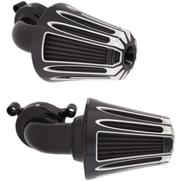 AIR CLEANER KIT MONSTER SUCKER WITH COVER DEEP CUT BLACK - Bild 3