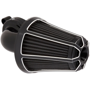 AIR CLEANER KIT MONSTER SUCKER WITH COVER BEVELED BLACK