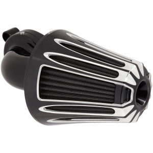 AIR CLEANER KIT MONSTER SUCKER WITH COVER DEEP CUT BLACK