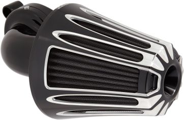 AIR CLEANER KIT MONSTER SUCKER WITH COVER DEEP CUT BLACK