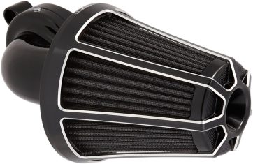 AIR CLEANER KIT MONSTER SUCKER WITH COVER BEVELED BLACK