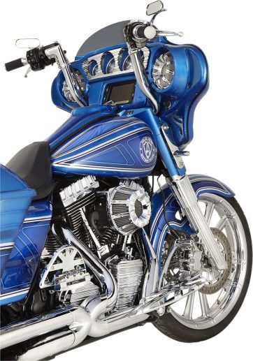 AIR CLEANER KIT INVERTED BIG SUCKER 10-GAUGE CHROME - Bild 2
