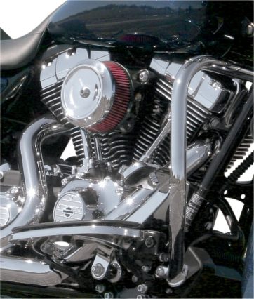 AIR CLEANER COVER STEALTH BOBBER DISHED CHROME - Bild 2