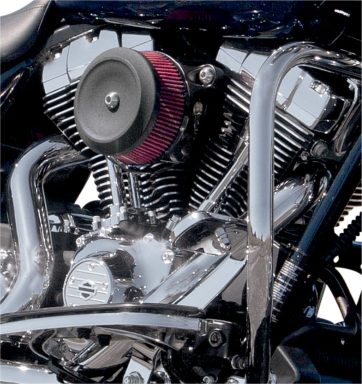 AIR CLEANER COVER STEALTH BOBBER DISHED BLACK - Bild 2
