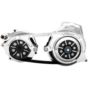 2” OPEN BELT DRIVE KITS WITH 2-PIECE MOTOR PLATE CHROME