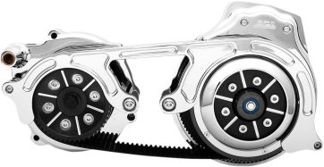 2” OPEN BELT DRIVE KITS WITH 2-PIECE MOTOR PLATE CHROME