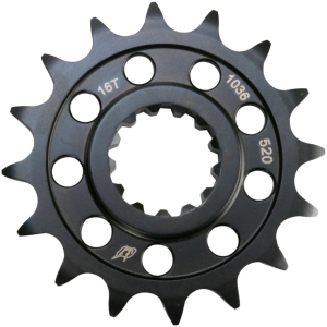 DRIVEN RACING FRONT SPROCKET (1036)/ 16 TEETH / PITCH 520 / STEEL / BLACK / YAMAHA