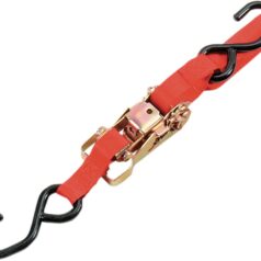 HEAVY-DUTY RATCHETING TIE-DOWN WITH BUILT-IN ASSIST RED