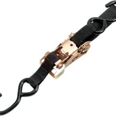 HEAVY-DUTY RATCHETING TIE-DOWN WITH BUILT-IN ASSIST BLACK