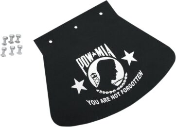 MUD FLAP POW-MIA RUBBER WHITE