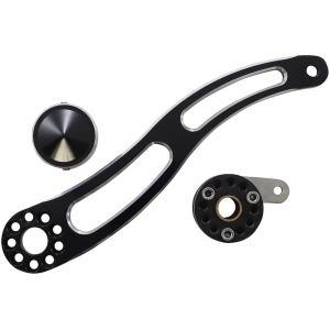 Accutronix Bromsarm Slotted - Förlängd +1" – Svart Anodiserad – Harley 1997–2007