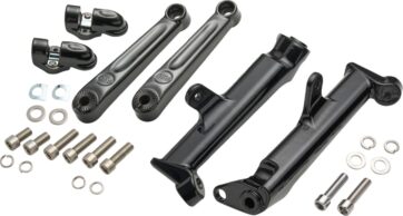 Frame Mounted Adjustable Highway Peg Mount - Black - Extended