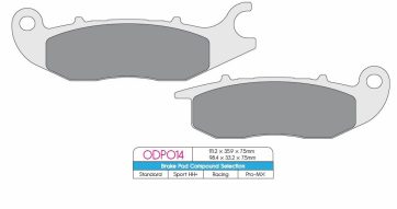 BRAKE PAD ODP SCOOTER ORGANIC COMPOUND ASBESTOS FREE